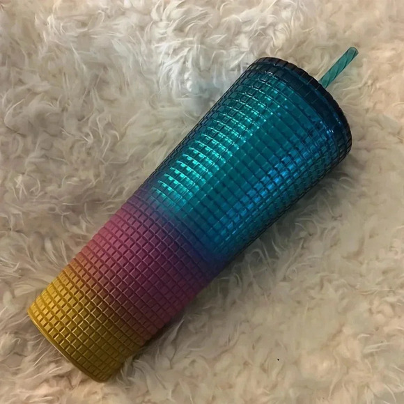 Starbucks x Tim Singleton Pride Rainbow Grid Studded Cup Tumbler 24oz 2023 - Picture 8 of 13